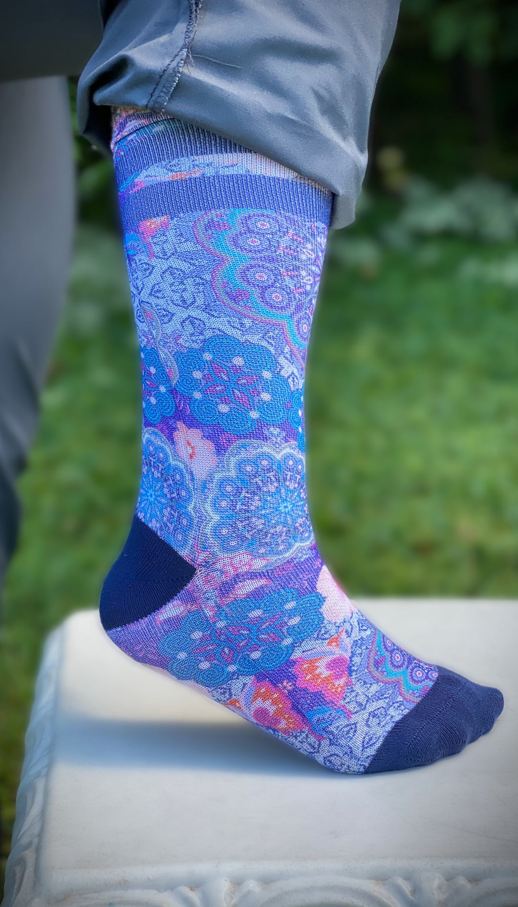 Medallions & Butterflies Sock